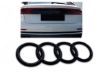 Audi Q8 (4M8) Heck Ringe Emblem BLACK EDITION
